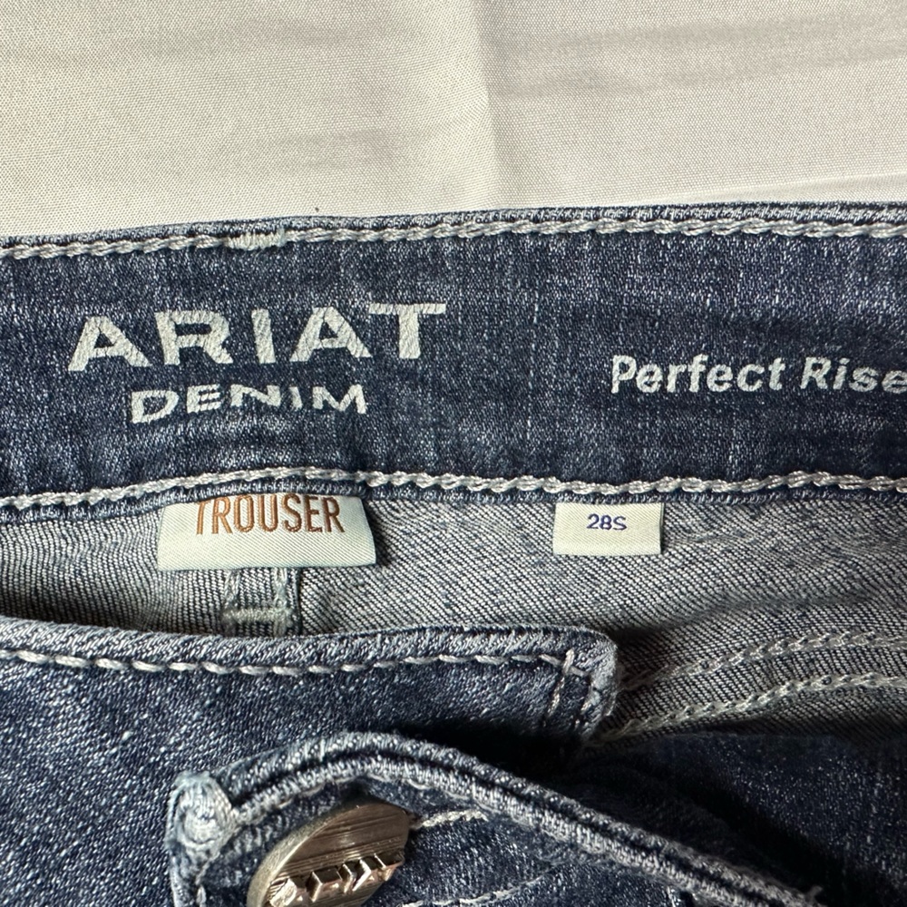 Ariat Women's Blue Denim Perfect Rise Trouser Jeans 28S